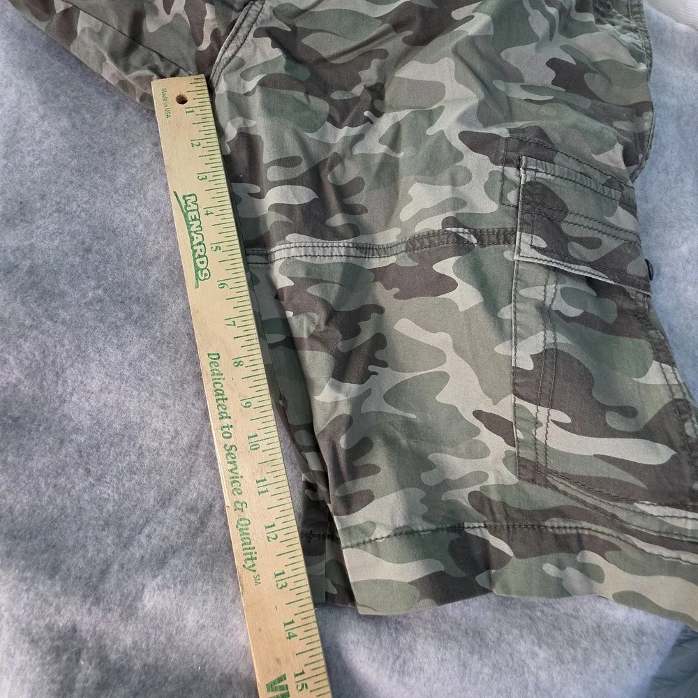George‎ Mens Camo Cargo Shorts Size 40 Elastic Waist Cotton Stretch 14